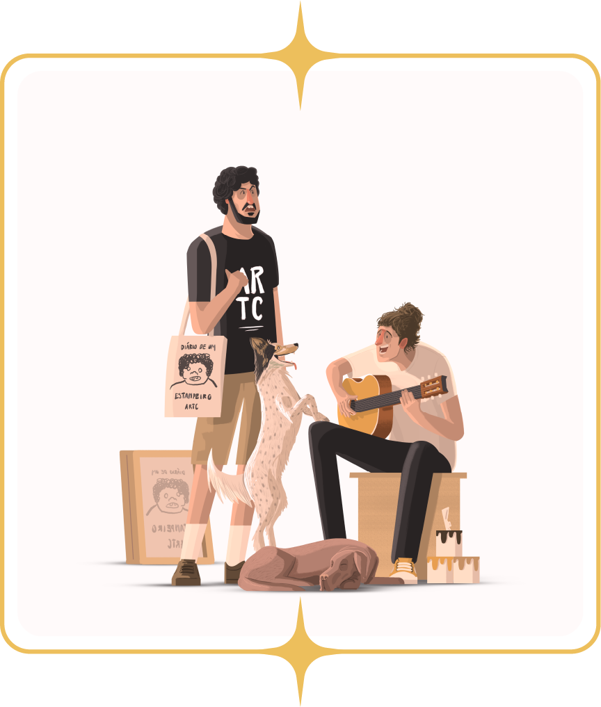Comisiones de Ilustraciones personalizadas de familia y mascotas - oiEstudio